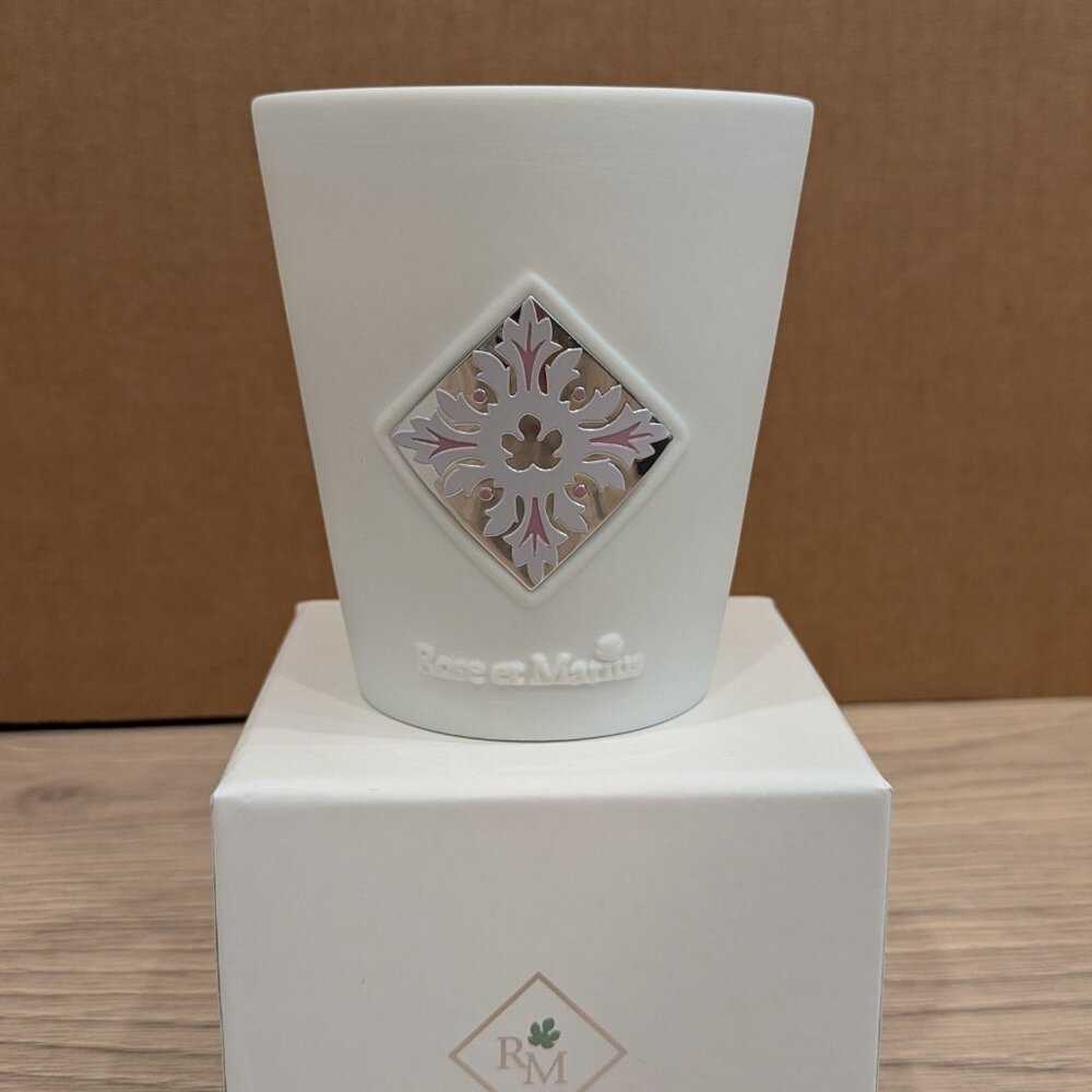 Rose et Marius Citrus Basil Luxury Scented Candle 200g Porcelain Vessel France